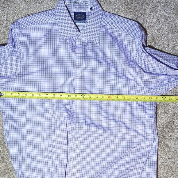 Classic Purple Checkered Dress Shirt - Picture 6 of 8